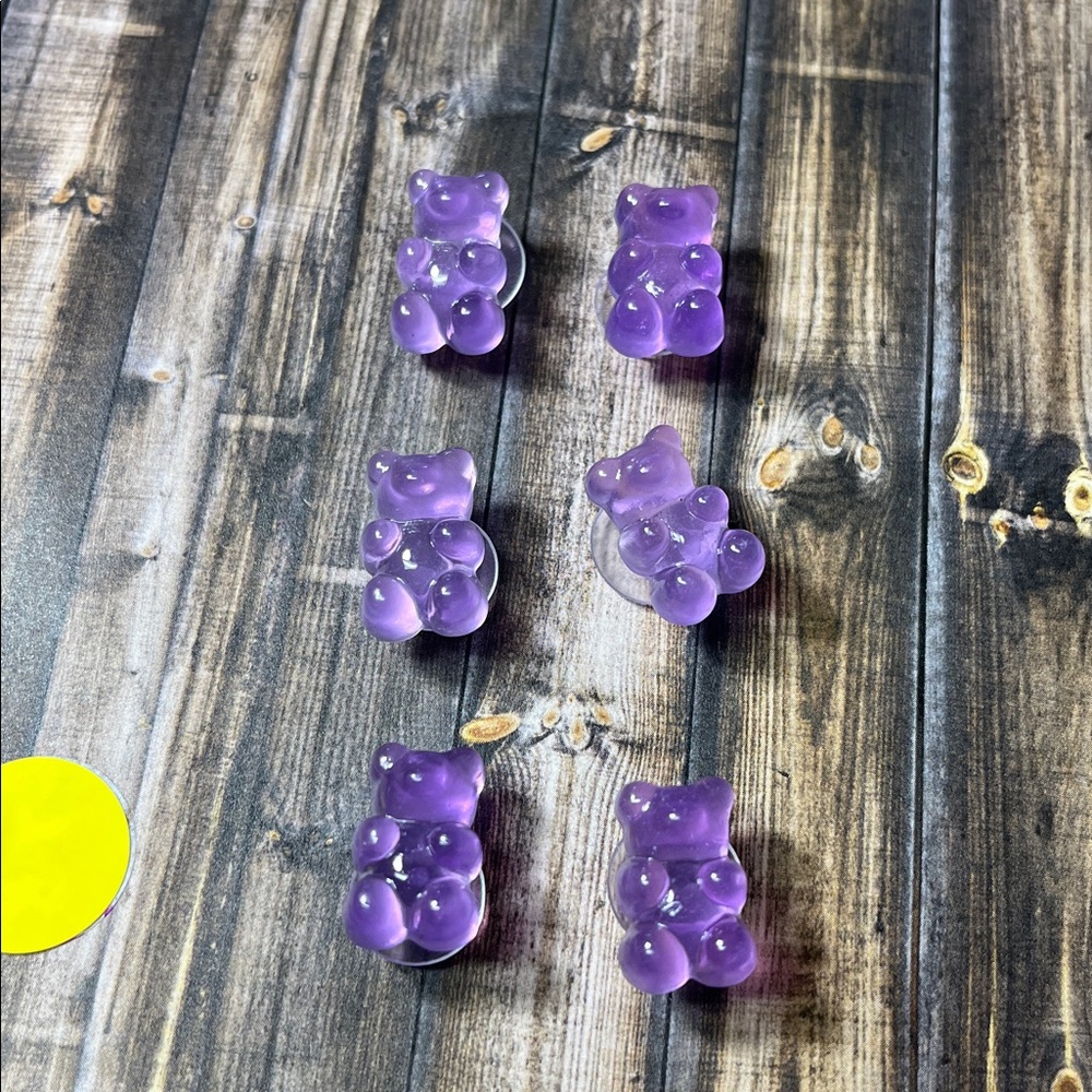 5for$10 Gummy Bears Croc Charms - Croc Shoe Charms Croc Accessories Purple